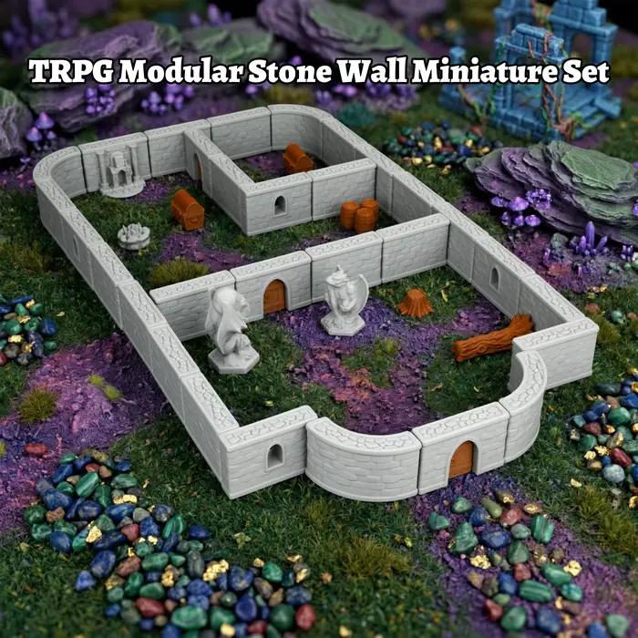 Ensemble de terrain miniature modulaire pour donjons