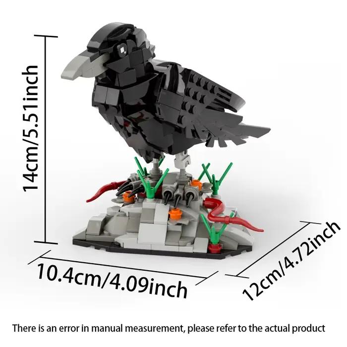 Kit de modèle d'oiseau corbeau MOC