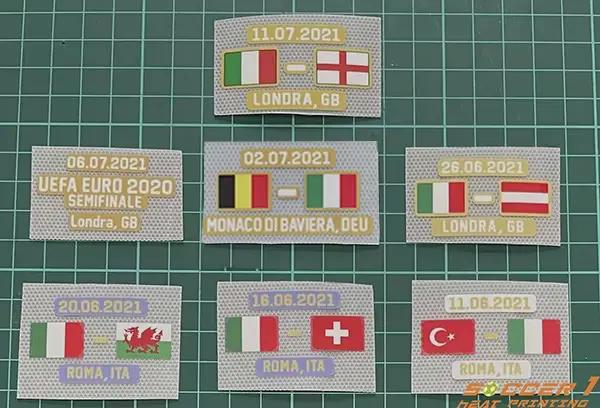 2020 EURO ITALY tous les jeux assortis détails patch final match jour détail