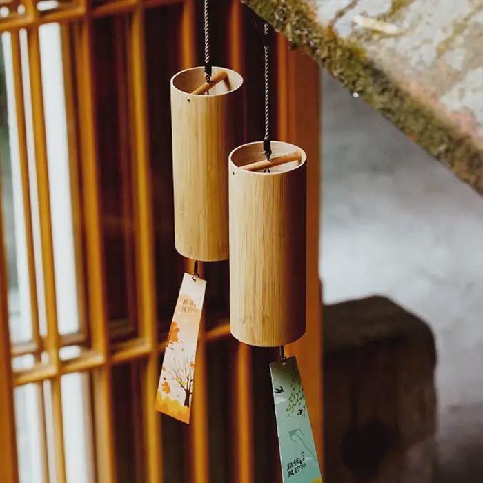 Carillon éolien en bambou fait à la main, UL, musique, extérieur, jardin, maison, méditation, cloche, yoga, son, guérison, cadeaux, tendance