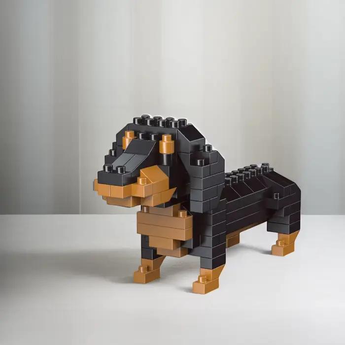 Mini blocs de construction pour chien teckel