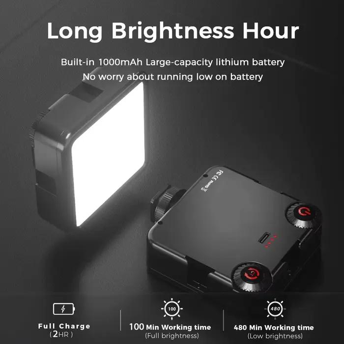 Lumière vidéo LED Portable pour photographie sur appareil photo, éclairage bicolore 3000K-6000K, chaussure froide pour appareil photo DSLR, caméscope Gopro Vlog