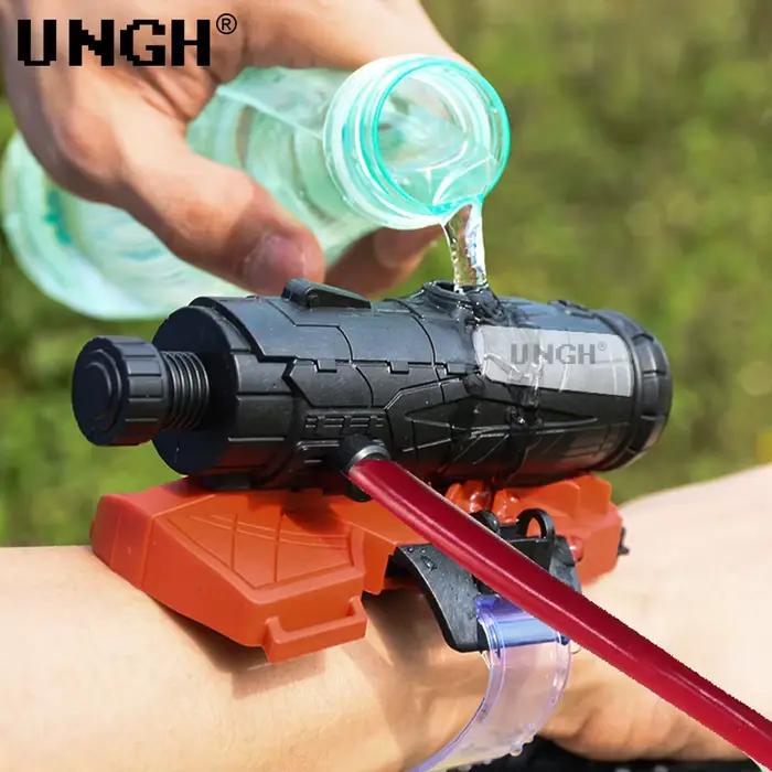 UNGH lanceur d'araignée pistolet à eau été plage poignet jeu de tir jouet en plastique avec gants pour enfants jeu de combat aquatique