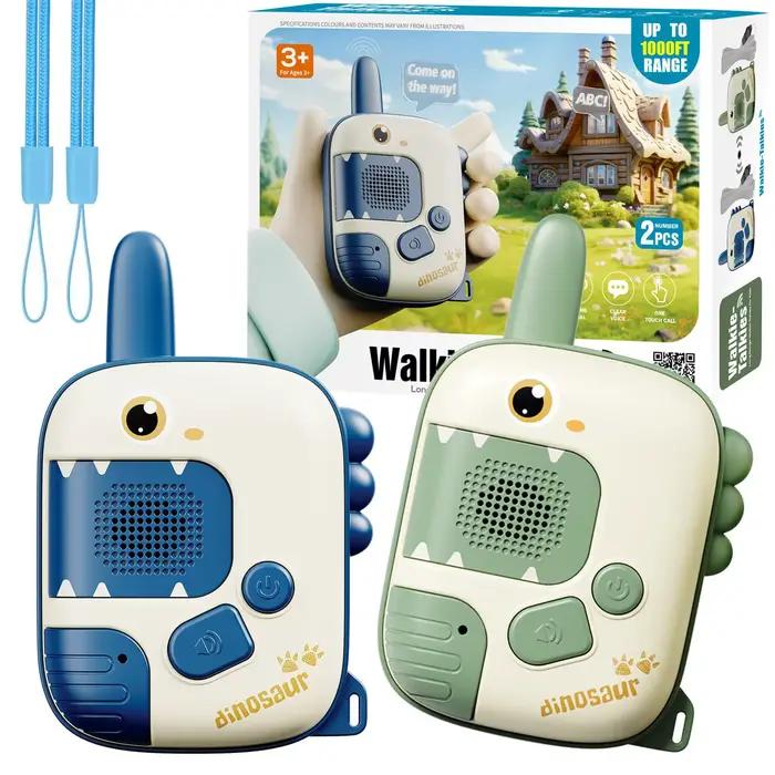Talkie-walkie portable pour enfants, jouet longue Distance, Transmission sans fil, téléavertisseur, dessin animé, cadeaux de noël, 2 pièces/ensemble