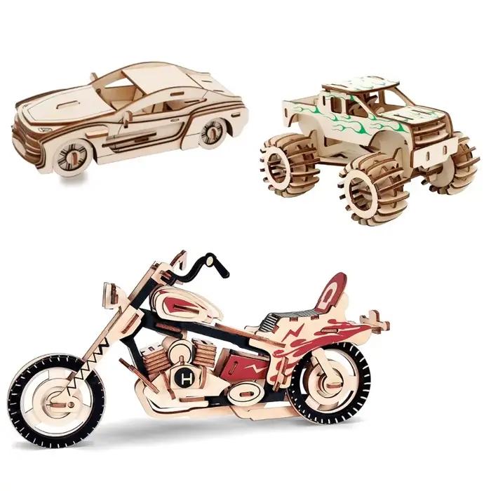 Jeu de Puzzle 3D en bois fait à la main