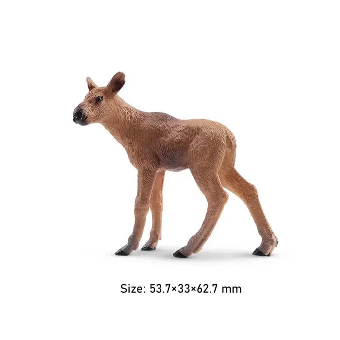 Toymany Simulation alce veau faune modèle Animal jouet Mini Figurines poupées Action