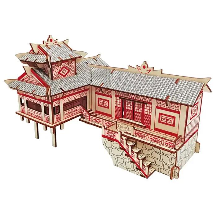 Architecture chinoise 3D Puzzle de Construction en bois modèle de maison