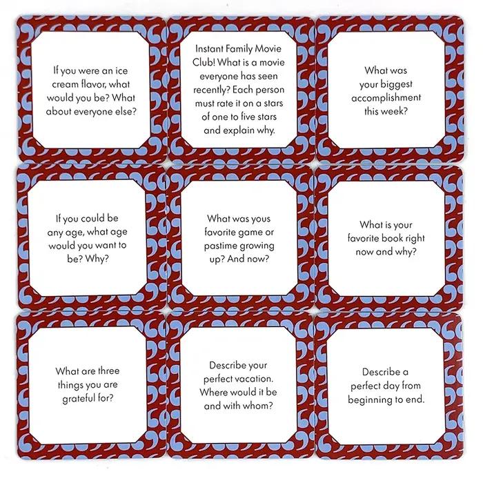 Petit jeu de cartes pour les réunions de famille
