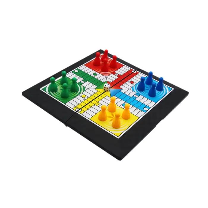 Ludo jeu de société voyage jeu familial avec plateau pliable pour jeux de fête loisirs échecs volants jeu