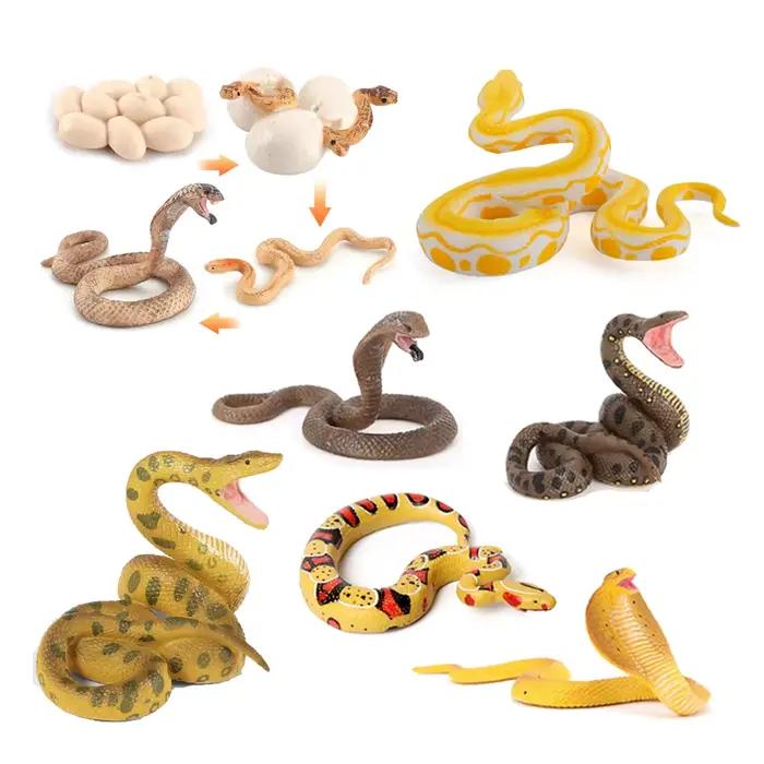 Figurines de serpents Python Krait Cobra serpent jouets animaux modèle