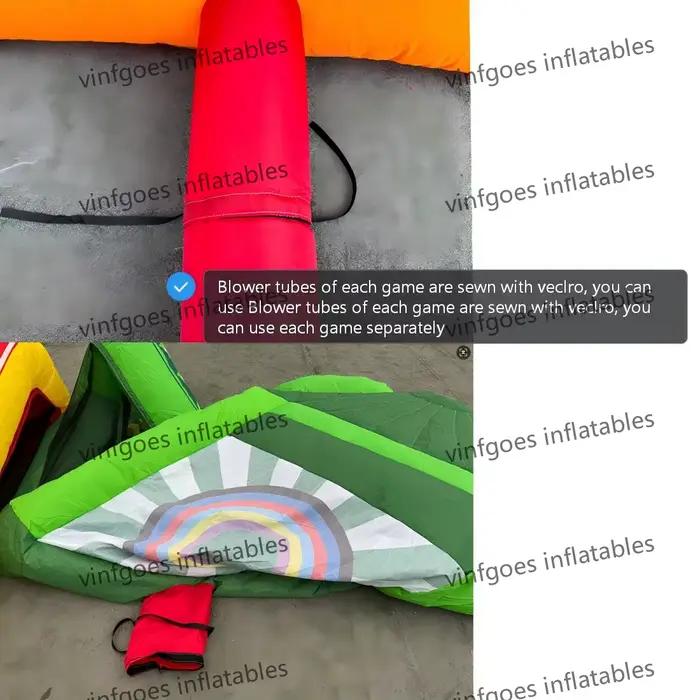 Jeux gonflables interactifs de carnaval, jeux multisports, cible de tir, panier de basket, jeu de fléchettes, jeu de tic-tac-toe, jeu de lancer d'anneaux