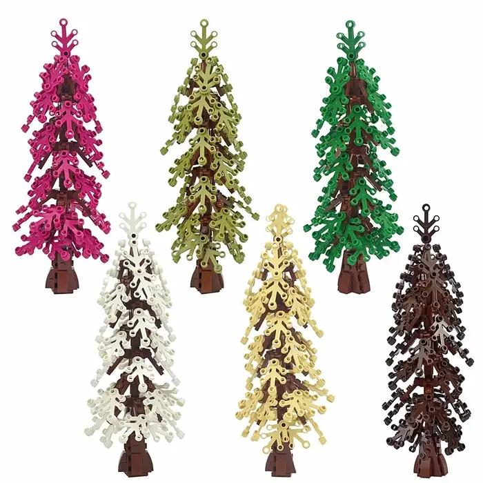 Arbres de ville blocs de construction de cèdre séquoia bloc jouet arbre de noël pour enfants cadeaux Compatible classique brique Juguetes enfants jouets