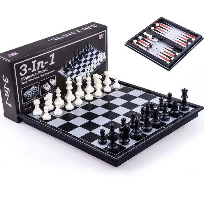 Jeu d'échecs magnétique pliable de 25CM