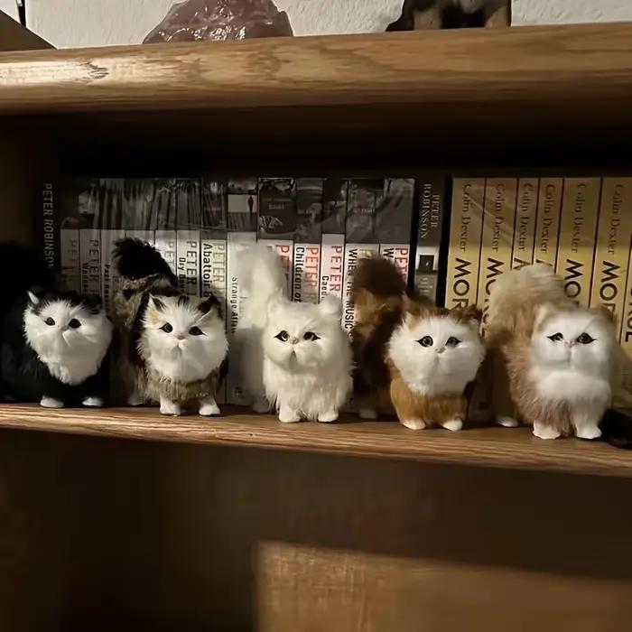 Jouet en peluche chat réaliste - Animal