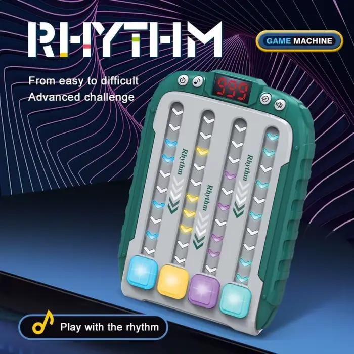 Jeu électronique Montessori à pousser rapidement, jouet de puzzle rythmique lumineux, jeu de table éducatif sensoriel portable pour enfants
