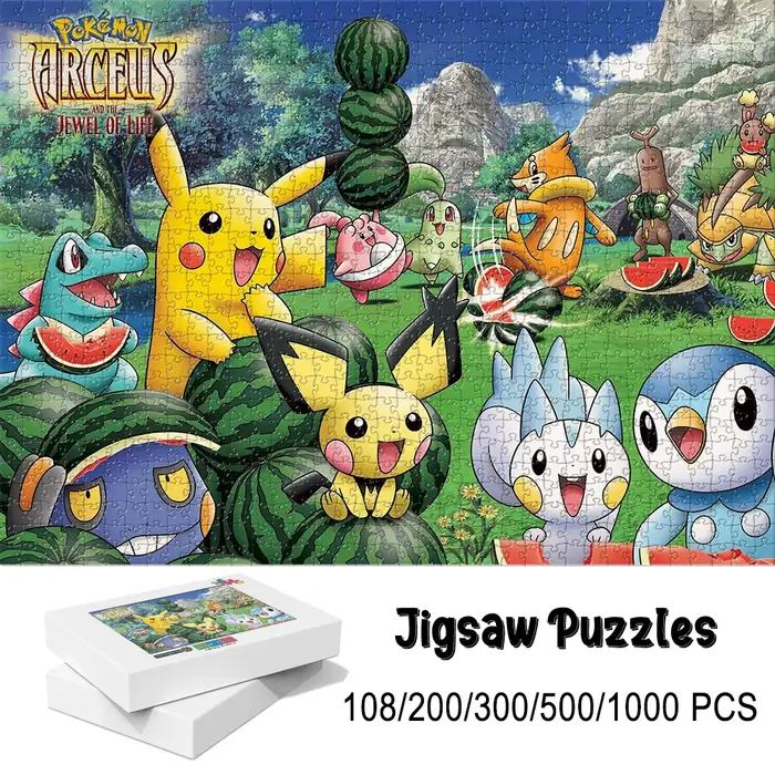 Puzzle en bois Pokemon Summer Watermelon Party Anime 108/200/300/500/1000 pièces