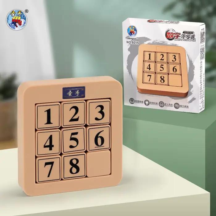 SENGSO Puzzle coulissant en plastique ABS pour enfants et adultes occasions familiales et éducatives