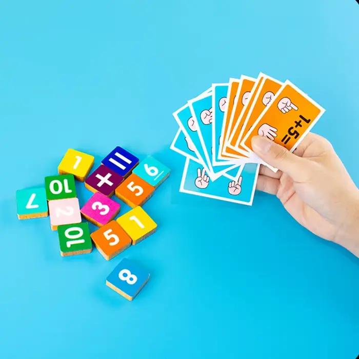 Jouets Montessori pour enfants, chiffres en bois, jouet mathématique, comptage pour enfants, apprentissage précoce, jouets éducatifs, jeu d'intelligence pour tout-petits