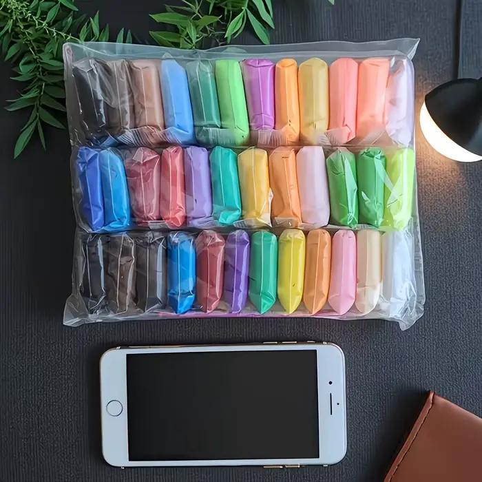 Argile séchée à l'air - Ensemble de 36 couleurs d'argile à modeler DIY