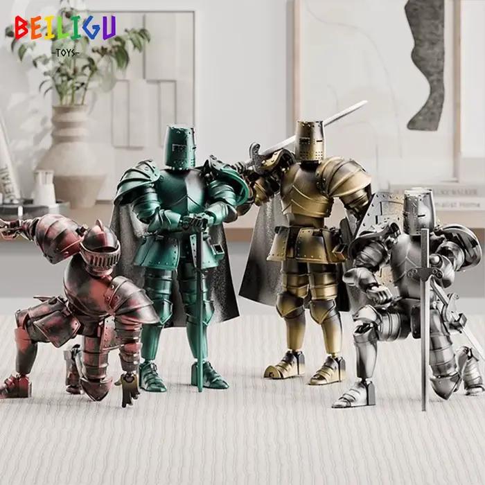 Chevalier médiéval multi-articulations mobiles bricolage figurines arme guerrier Robot épée bouclier assemblage jouet cadeau de vacances pour enfants