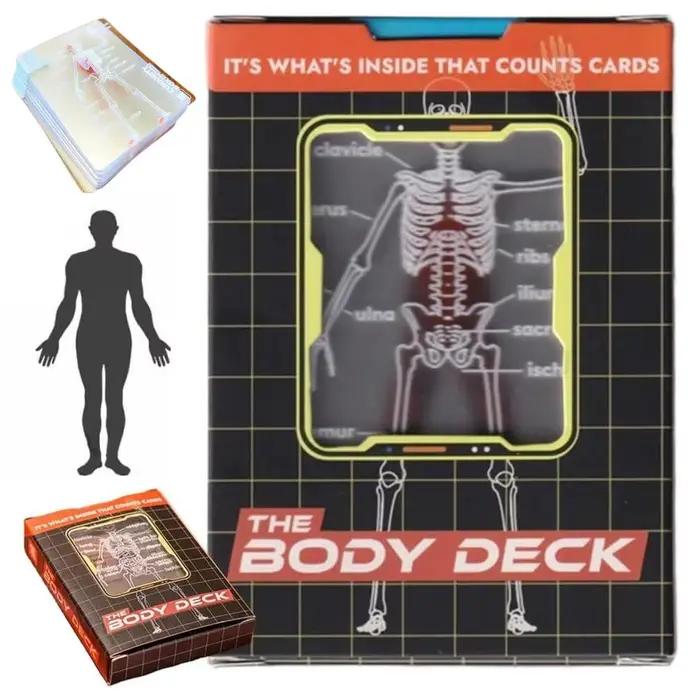 Cartes à jouer d'anatomie humaine, squelette complet, modèles de rayons X, le pont du corps, squelette, Mannequin, Kit de cartes à jouer éducatives