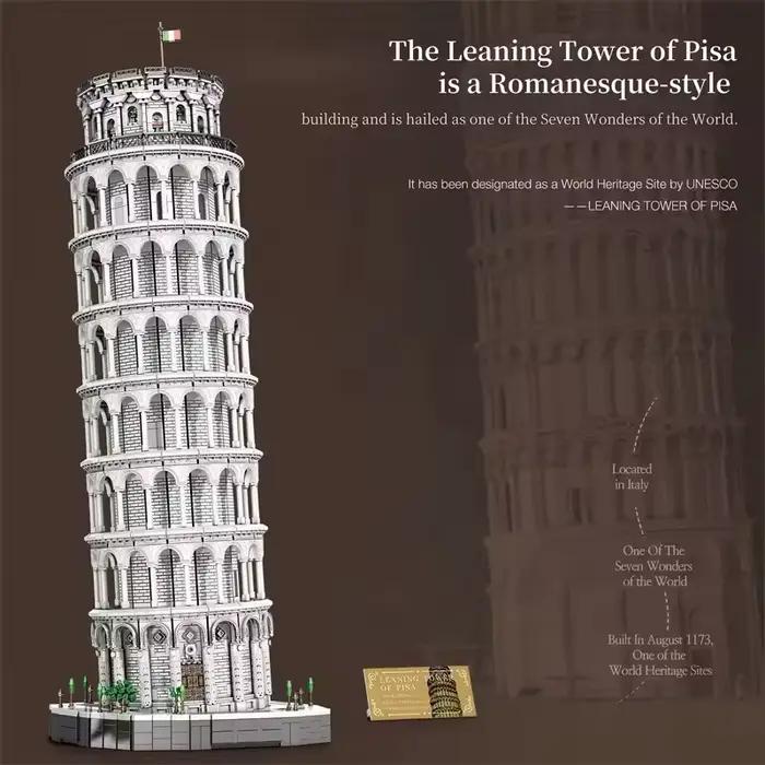 Bloc de construction modulaire de la tour penchée de Pisa