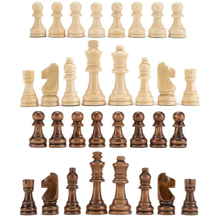 32 tartes d'échecs en bois tournois Standard Staunton échecs
