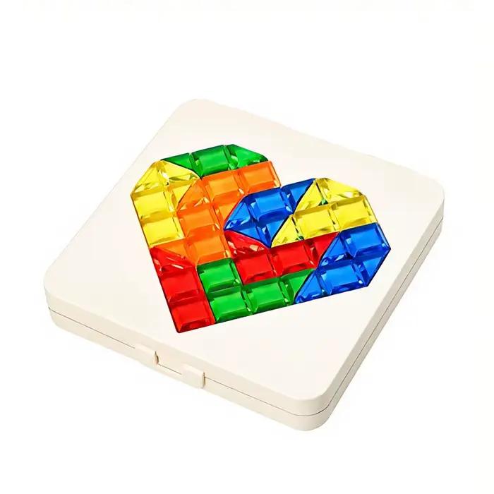 Boîte à puzzles en forme de cœur