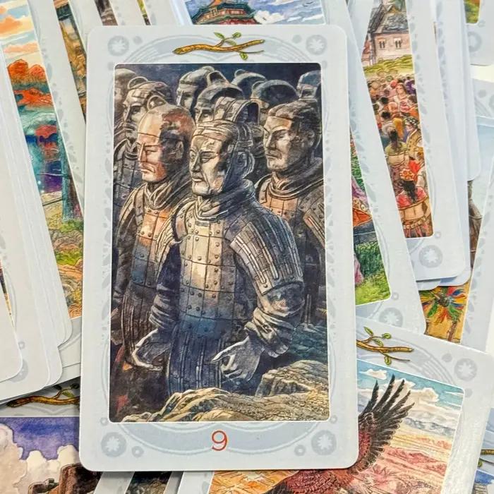 Version russe : Jeu de cartes de tarot des lieux sacrés (78 cartes) pour divination et prédiction