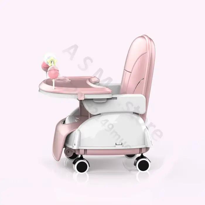 Chaise haute pliante pour bébé multifonctionnelle siège d'appoint réglable en hauteur pour nourrissons et jeunes enfants occasions spéciales et quotidienne