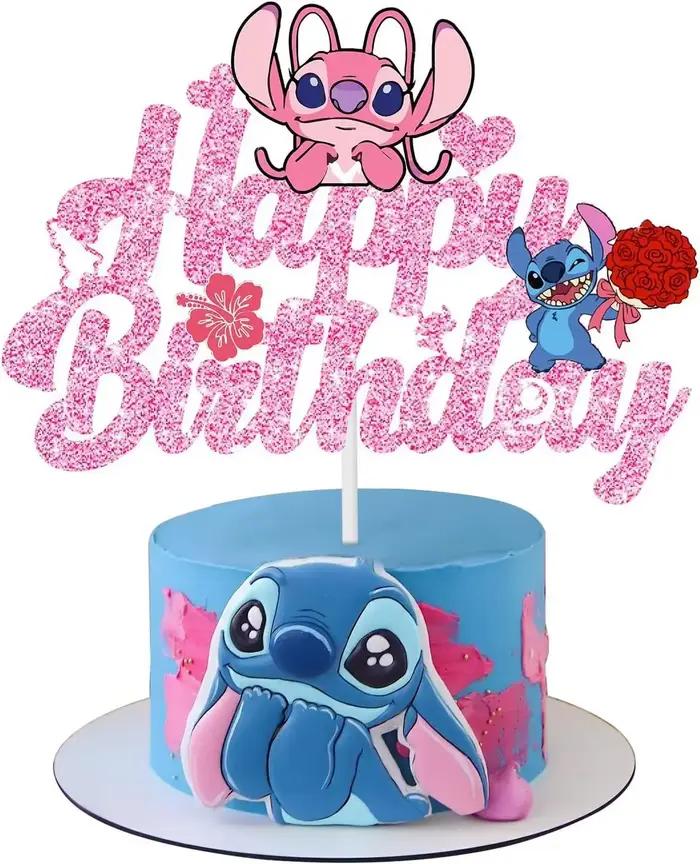 Décoration de gâteau Lilo de Disney pour enfants et adultes, fourniture de fête pour anniversaire, mariage, retour à l'école et plus encore