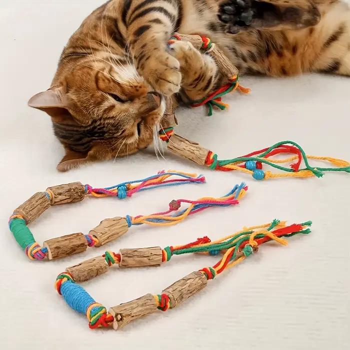 Jouet 2 pièces qui attire les chats à jouer-un