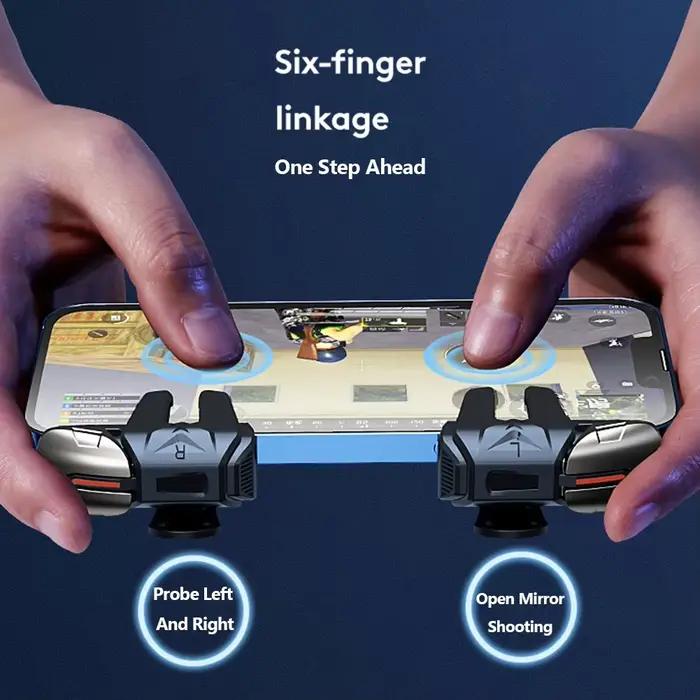 1-10 paires G21 déclencheur de jeu pour téléphone portable manette de jeu Joystick 6 doigts objectif tir e-sports jeu bout des doigts pour contrôleur de jeu PUBG