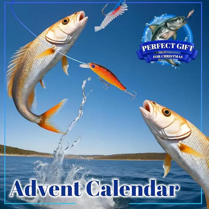 Calendrier de l'Avent pêche compte à rebours de noël-ensemble de leurres
