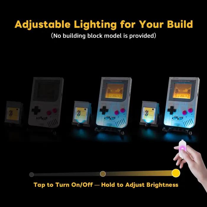 Kyglaring Kit d'éclairage LED adapté pour Lego Gameboy Game Boy 72046 blocs de construction lampe décorative non incluse Lego Building