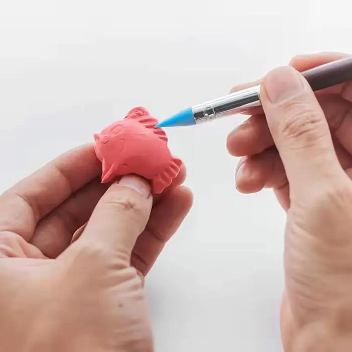 5 pièces/ensemble outils de Sculpture en argile de Silicone pour la modélisation des pinceaux pointage Nail Art poterie
