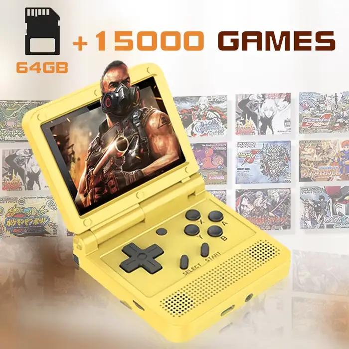 Powkiddy V90 3.0 pouces IPS écran rétro Console de jeu vidéo Open Source pour PS1 Mini Console de jeu Portable 64G 15000 jeux