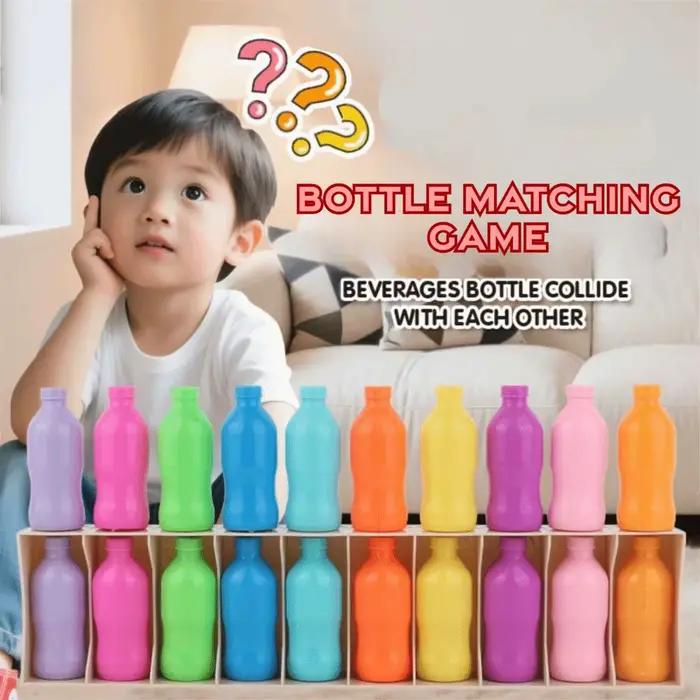 Jeu de correspondance de bouteilles en plastique gris clair pour le développement de la pensée logique et de la créativité chez les adolescents et les jeunes adultes occasions éducatives et ludiques