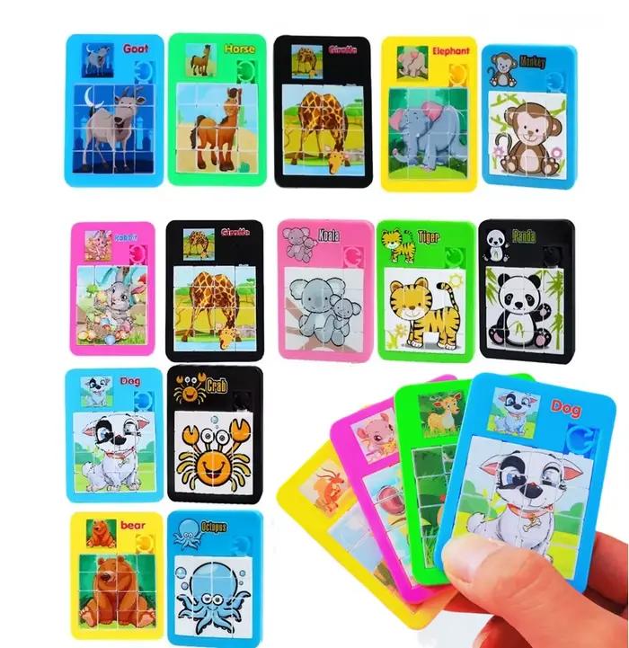 12/24 pièces Puzzle mobile coulissant éducation précoce Animal enfants