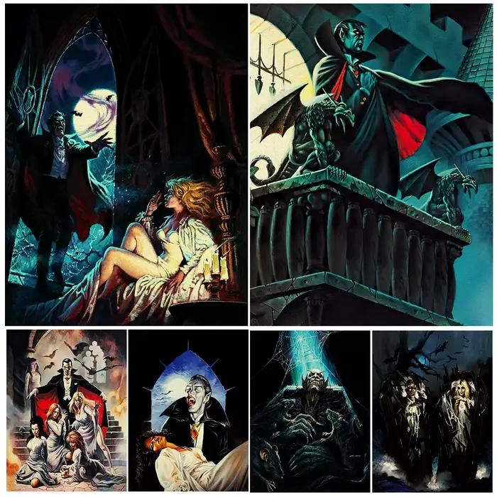 Compte Dracula et la chauve-souris dans la nuit