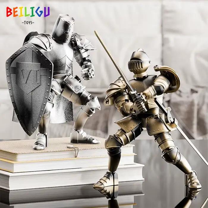 Chevalier médiéval multi-articulations mobiles bricolage figurines arme guerrier Robot épée bouclier assemblage jouet cadeau de vacances pour enfants
