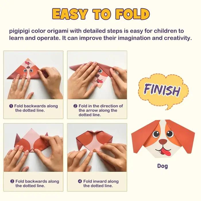 Ensemble de papier Origami 54 feuilles