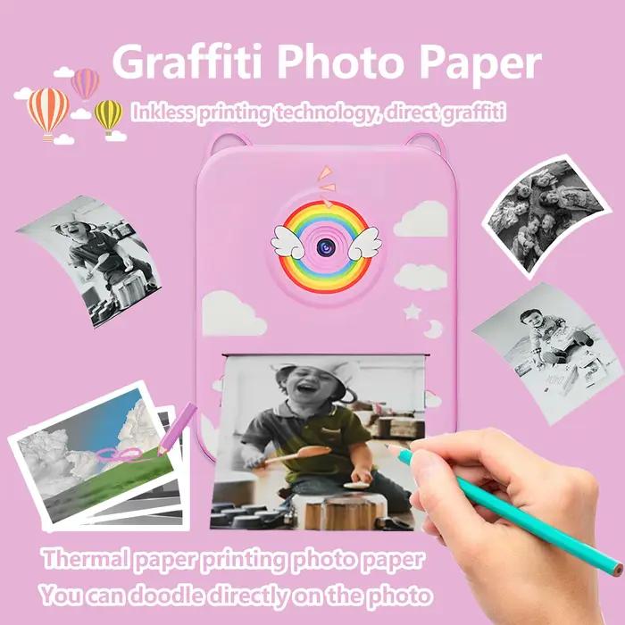 Appareil photo numérique pour enfants avec impression instantanée. L'appareil
