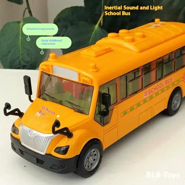 Bus scolaire jouet éducatif à rétrofriction 1:30