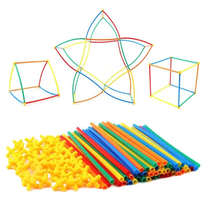 Kit de construction de pailles connectées pour garçons et filles