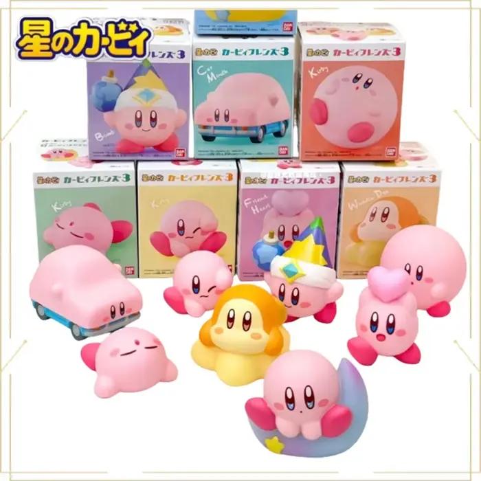 Figurine articulée de collection KirbyMini en PVC, modèle de boîte Kirby et ses amis, adorable Kirby Star, collection officielle Bandai, figurine mignonne et tendance