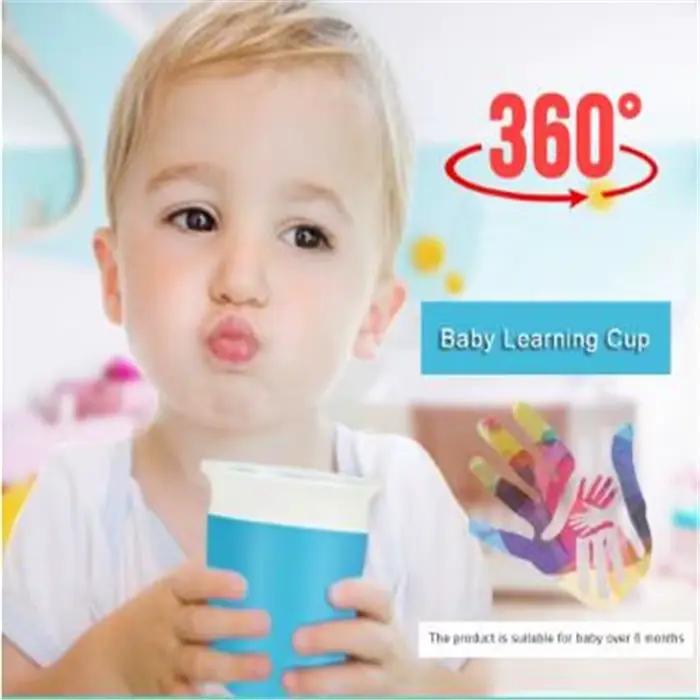 Gobelets magiques pour bébés avec poignée en silicone solide pour apprentissage de la prise en main et de la motricité fine occasions spéciales