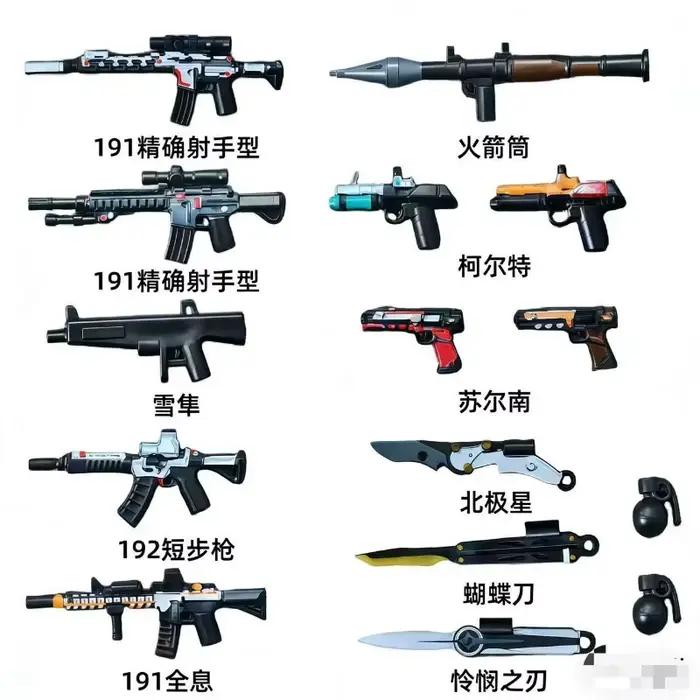 Modèle de construction militaire Delta Action, armes colorées, jouet de poupée à assembler, mini cadeau, accessoires de montage