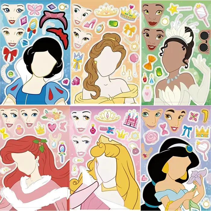 Autocollants de puzzle Disney Princesses mignonnes