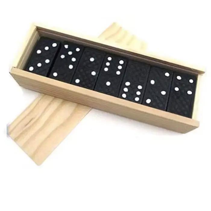 28 pièces/ensemble jeux de société dominos en bois voyage jeu de Table drôle jouets